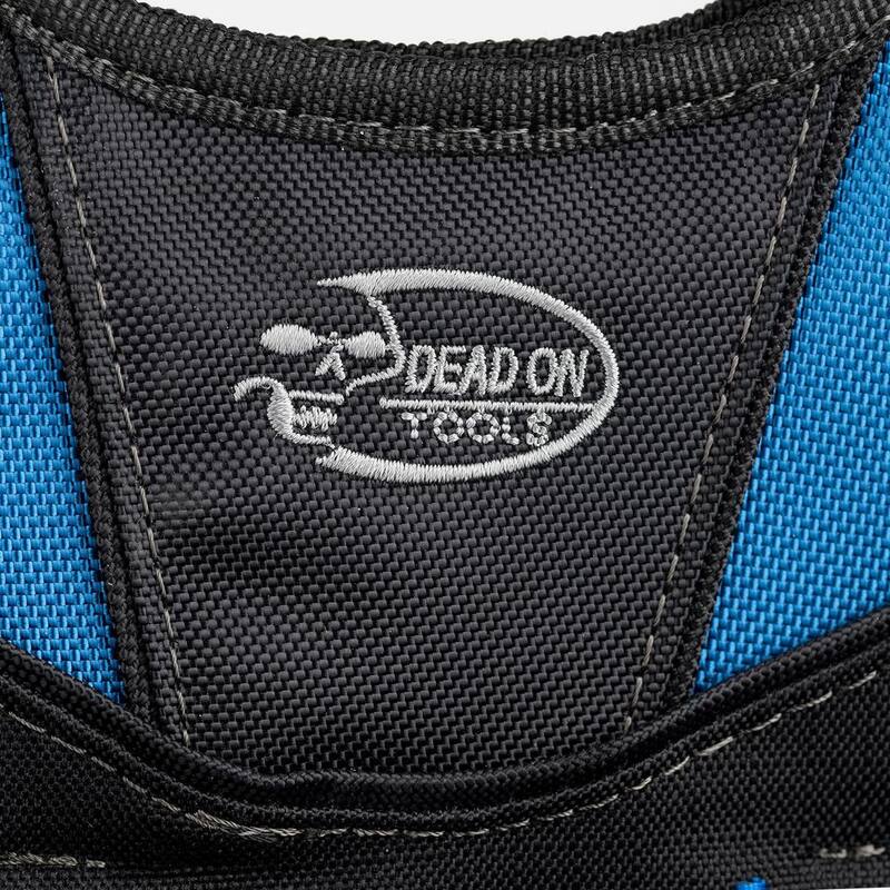 DEAD ON TOOLS 10 in. Open Top Tool Tote Utility Pouch Bag with Black Finish and 12 total pockets - HD54017