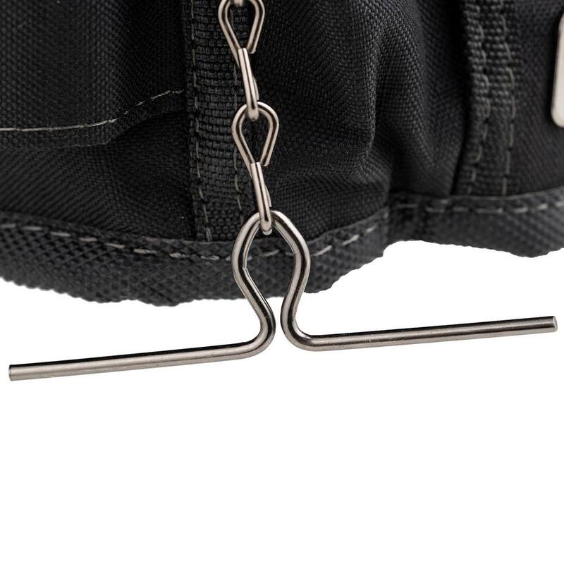 DEAD ON TOOLS 10 in. Open Top Tool Tote Utility Pouch Bag with Black Finish and 12 total pockets - HD54017