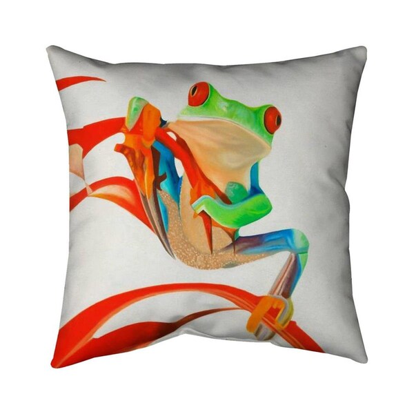 Fondo 26 x 26 in. Red-Eyed Frog-Double Sided Print Indoor Pillow - FO2801035