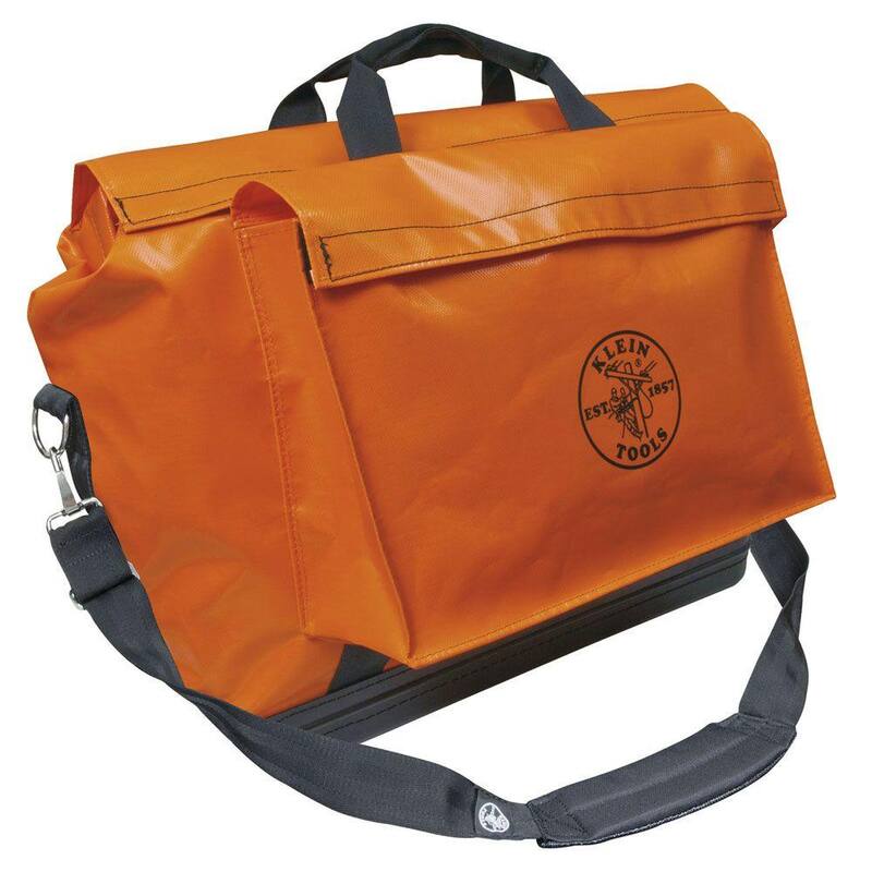Klein Tools Tool Bag, Vinyl Equipment Bag, Orange, Large - 5181ORA