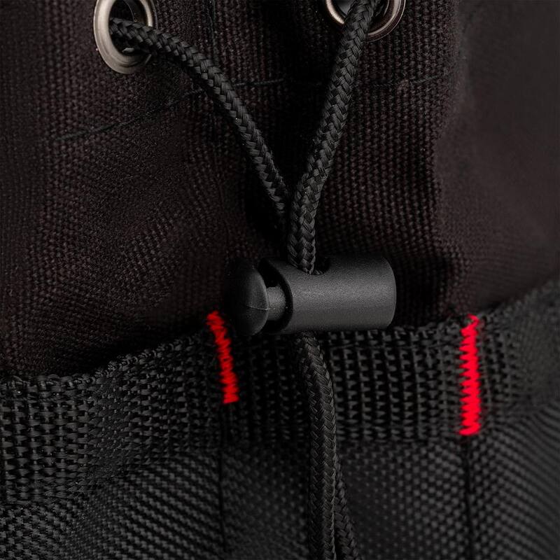 Husky 10 in. 19-Compartment Heavy-Duty Canvas Small Parts Organizer Bucket Storage Tool Pouch in Black - HD00123