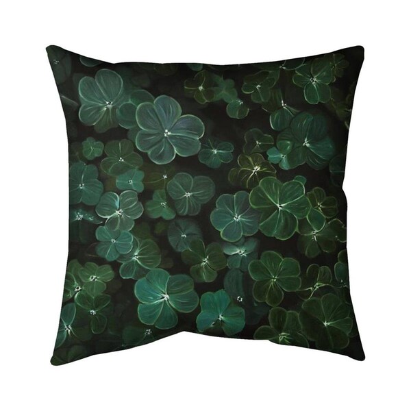 Begin Home Decor 20 x 20 in. Clovers-Double Sided Print Indoor Pillow - 5541-2020-FL363