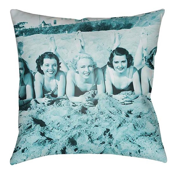 Artistic Weavers Litchfield Square Pillow, Teal - 18 x 18 in. - LTCH1459-1818