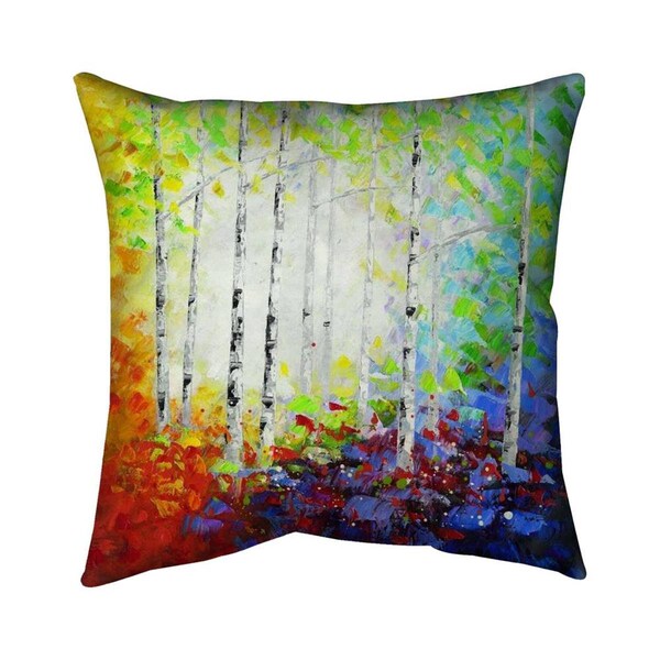 Fondo 20 x 20 in. Colorful Forest-Double Sided Print Indoor Pillow - FO2798612