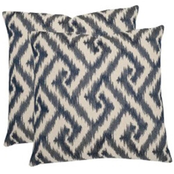 Safavieh Teddy 18-Inch Blue Decorative Pillows, 2PK - PIL915A-1818-SET2