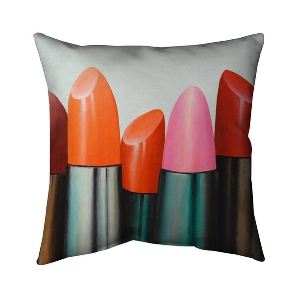 Fondo 20 x 20 in. Lipstick Collection-Double Sided Print Indoor Pillow - FO2773810