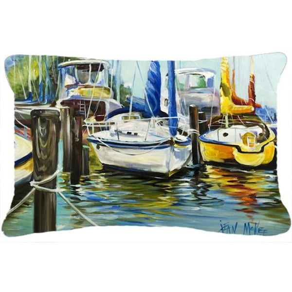 Carolines Treasures Carolines Treasures JMK1085PW1216 Yellow Boat Ii Sailboat Canvas Fabric Decorative Pillow - JMK1085PW1216
