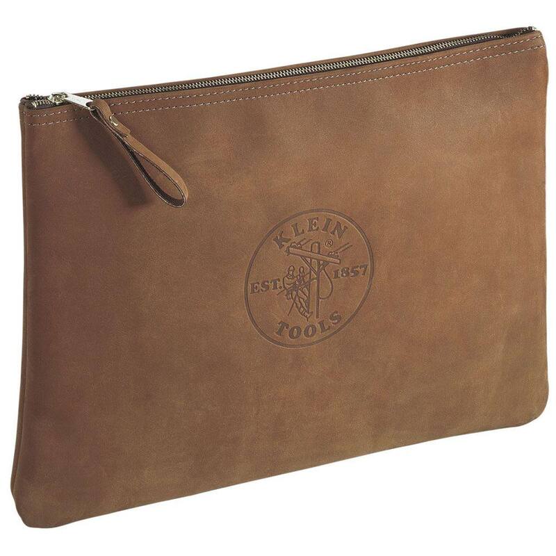 Klein Tools 17 in. Contractor's Leather Portfolio - 5136
