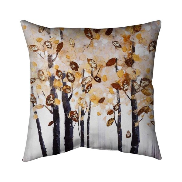 Fondo 26 x 26 in. Texturized Leaves Trees-Double Sided Print Indoor Pillow - FO2779166
