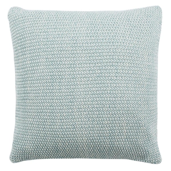 Safavieh 20 x 20 in. Liliana Knit Throw Pillows Dull Blue & Natural - PLS210A-2020