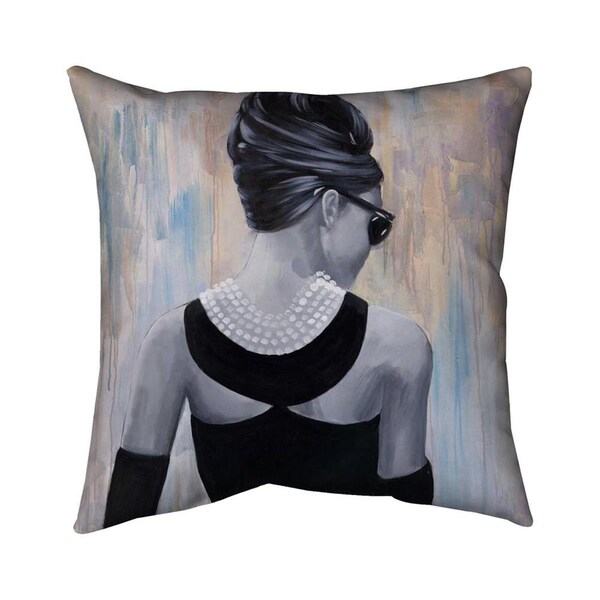 Fondo 20 x 20 in. Actress Audrey Hepburn-Double Sided Print Indoor Pillow - FO2773510