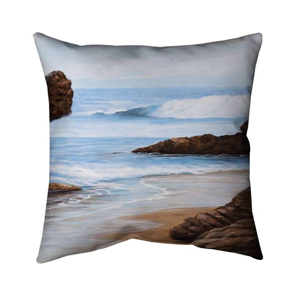 Begin Home Decor 20 x 20 in. Rocks & Seaside-Double Sided Print Indoor Pillow - 5541-2020-CO22
