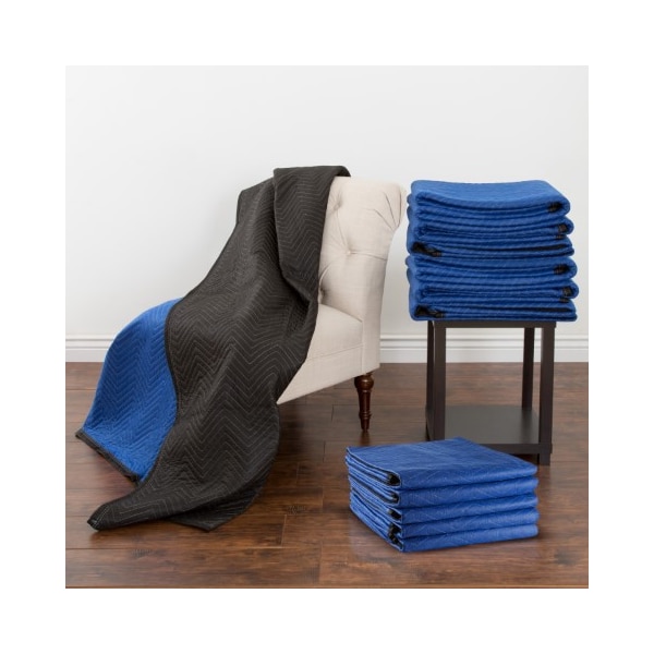 Fleming Supply Set of 12 Moving Blanket, Dual Layer, Padded for Protecting Furniture, Storage, Shipping - 776696HQT