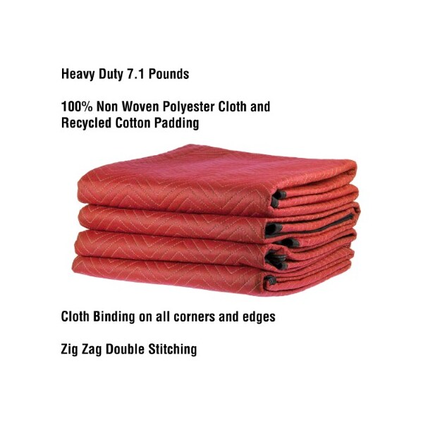Fleming Supply 7.1-pound Furniture and Appliance Moving Blanket, Heavy Duty Quilted Movers Utility Textile Pad - 789969YDY