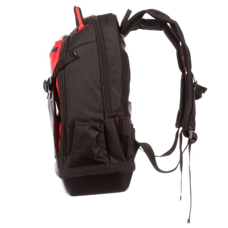 Milwaukee 10 in. Jobsite Tool Backpack with Hardline D2 Steel Smooth Blade Pocket Folding Knife (2-Piece) - 48-22-8200-48-22-1997