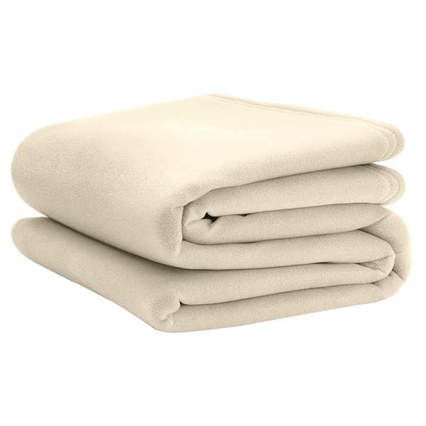 Vellux Blanket, King, 108x90 In., Ivory, Pk4 - 1B05377