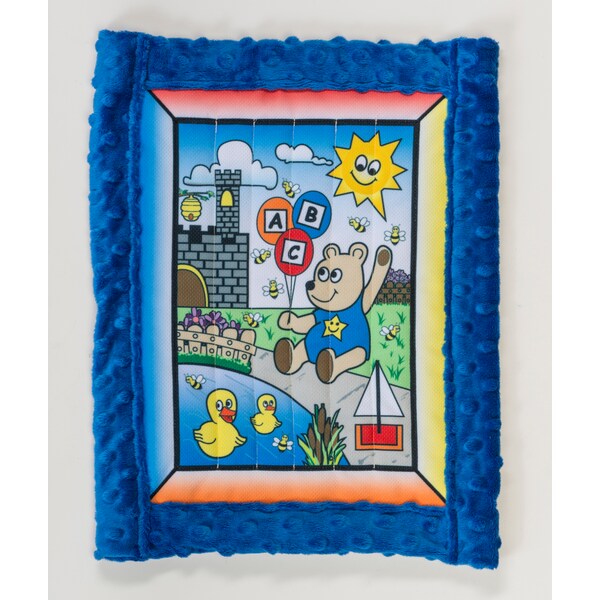 Pearl Toddler quilt kit, Boy Bear w/ blue mink - 1234-6
