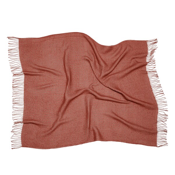 Classic Accessories Indoor/Outdoor Reversible Throw Blanket, 66 x 59 Inch, Spice - 50-151-011701-EC