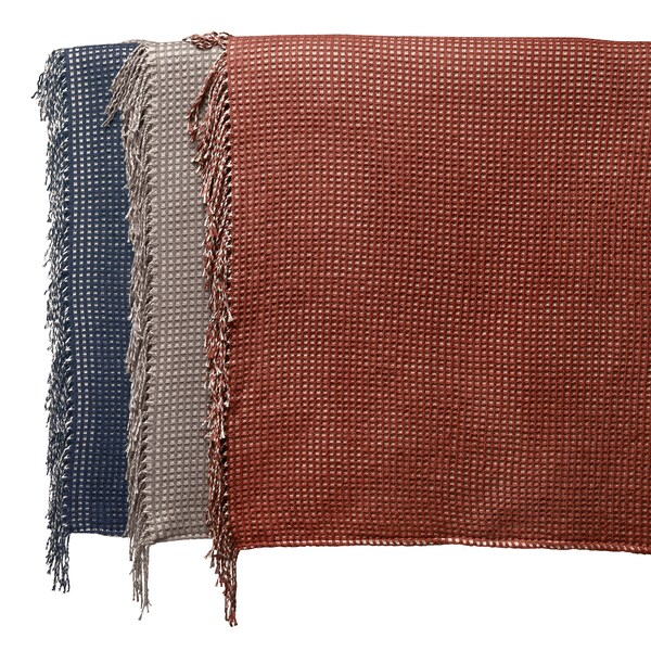 Classic Accessories Indoor/Outdoor Reversible Throw Blanket, 66 x 59 Inch, Spice - 50-151-011701-EC