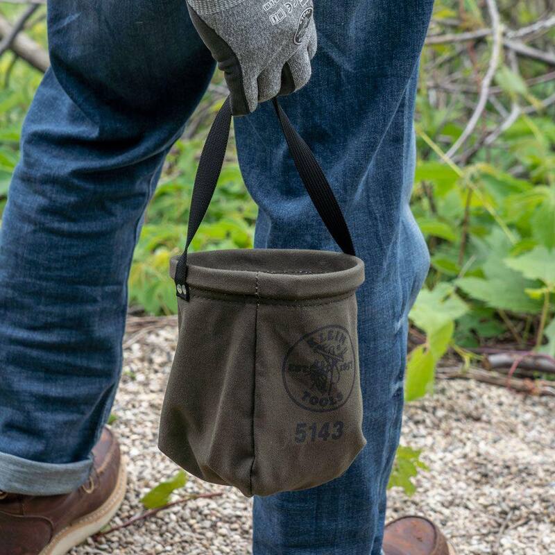 Klein Tools 6.5 in. Canvas Tapered Bottom Tool Bag - 5143