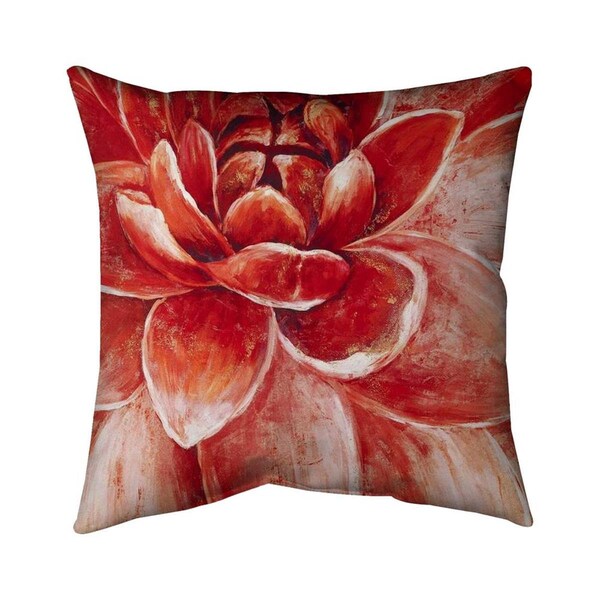 Fondo 20 x 20 in. Red Chrysanthemum-Double Sided Print Indoor Pillow - FO2773527