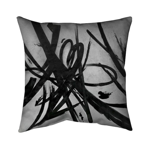 Fondo 26 x 26 in. Circular Strokes-Double Sided Print Indoor Pillow - FO3328105