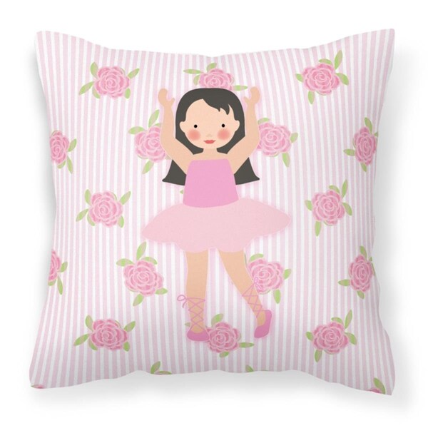 Jensendistributionservices Ballerina Long Dark Hair Fabric Decorative Pillow - 18 x 3 x 18 in. - MI2550697