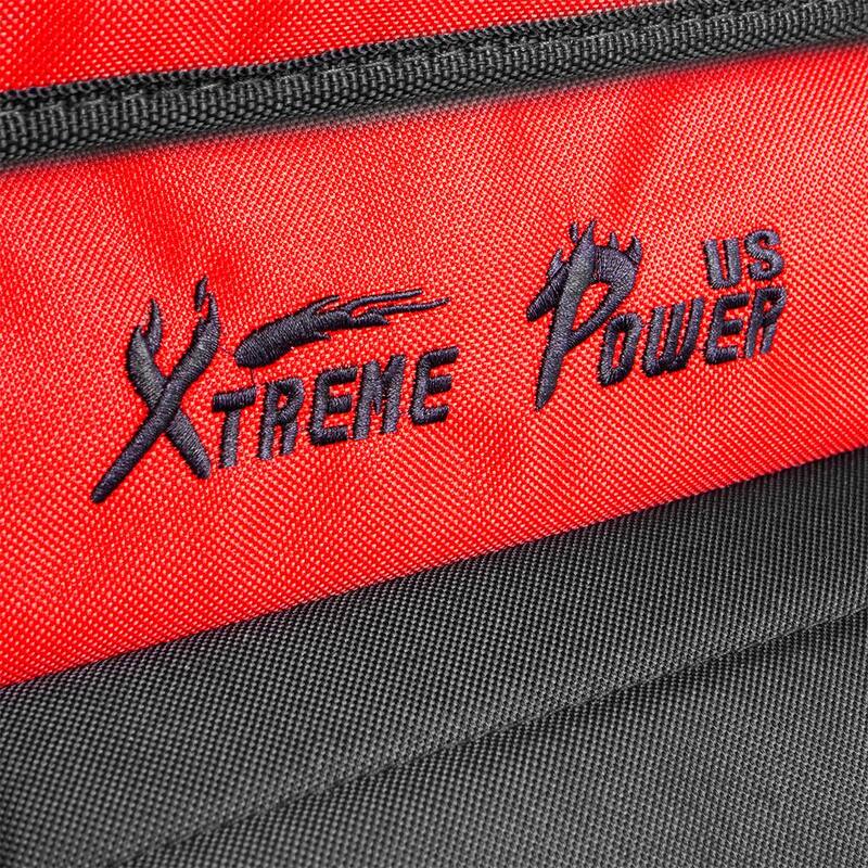 XtremepowerUS 11 in. x 18 in. Jobsite Rolling Tote Tool Bag Storage Organizer Backpack - 90700-XPH1