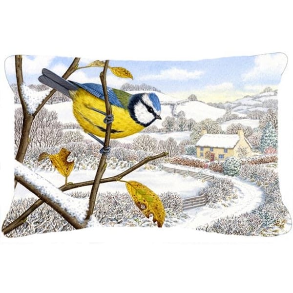 Carolines Treasures Carolines Treasures ASA2188PW1216 Winter Eurasian Blue Tit Fabric Decorative Pillow - ASA2188PW1216