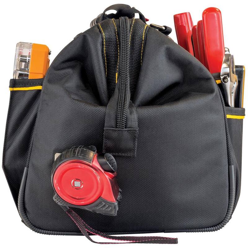 CAT 16 in. 18-Pocket Pro Wide Mouth Tool Bag in Black - 980192N