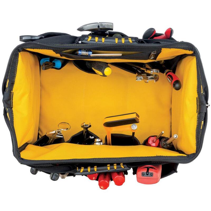 CAT 16 in. 18-Pocket Pro Wide Mouth Tool Bag in Black - 980192N