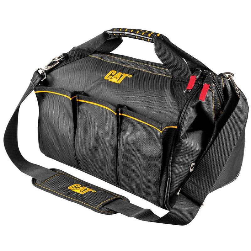CAT 16 in. 18-Pocket Pro Wide Mouth Tool Bag in Black - 980192N