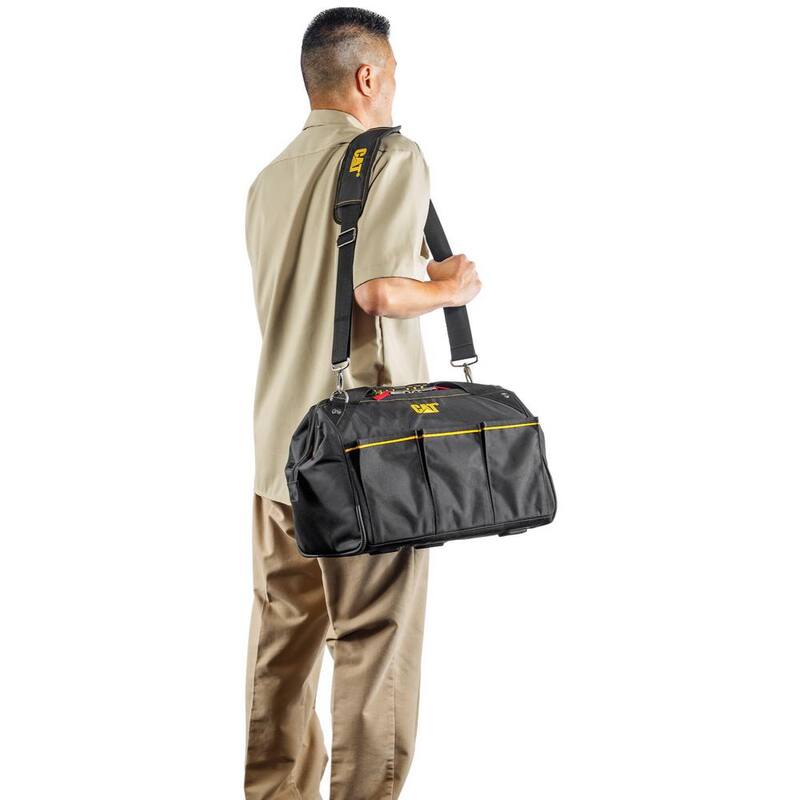 CAT 16 in. 18-Pocket Pro Wide Mouth Tool Bag in Black - 980192N