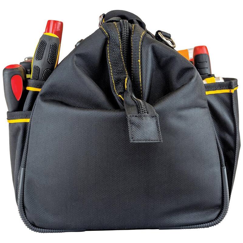 CAT 16 in. 18-Pocket Pro Wide Mouth Tool Bag in Black - 980192N