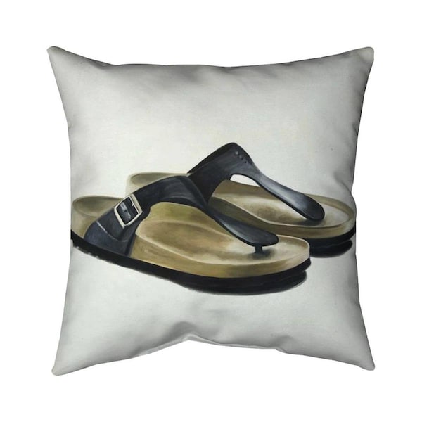 Fondo 26 x 26 in. Sandals-Double Sided Print Indoor Pillow - FO2795954