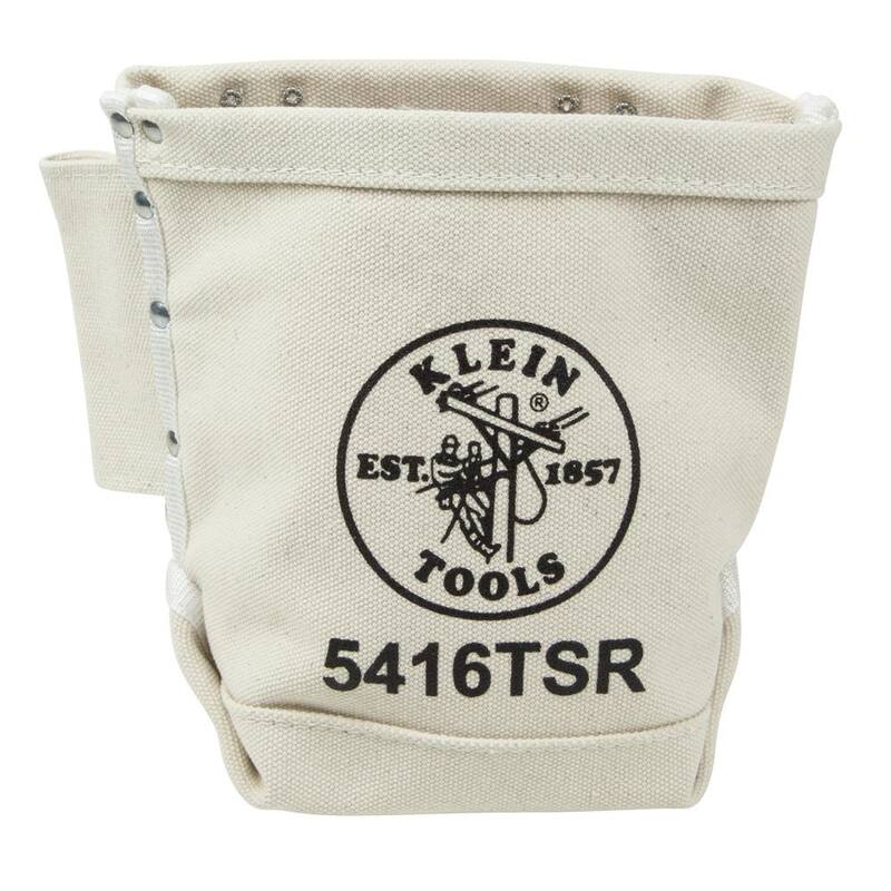 Klein Tools 9 in. Canvas Bull-Pin and Bolt Tool Bag with Drain Holes - 5416TSR