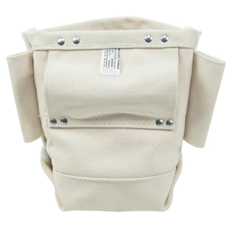 Klein Tools 9 in. Canvas Bull-Pin and Bolt Tool Bag with Drain Holes - 5416TSR