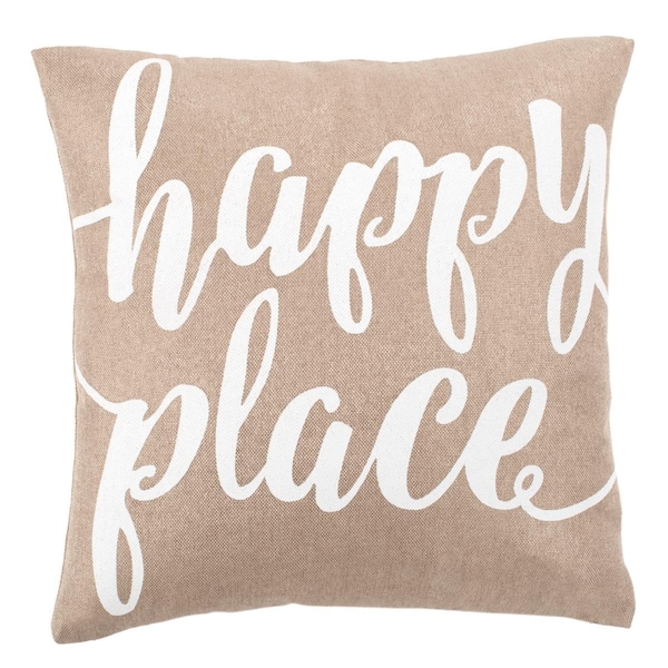 Safavieh Happy Place Pillow, Taupe & White - PLS7044A-1818