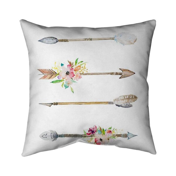 Fondo 26 x 26 in. Fl Plus Ches Et Fleurs-Double Sided Print Indoor Pillow - FO2778572
