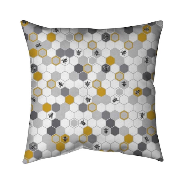 Fondo 26 x 26 in. Beehive Pattern-Double Sided Print Indoor Pillow - FO3337391