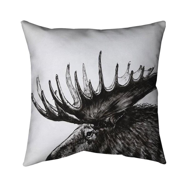 Fondo 26 x 26 in. Moose Plume-Double Sided Print Indoor Pillow - FO2793249