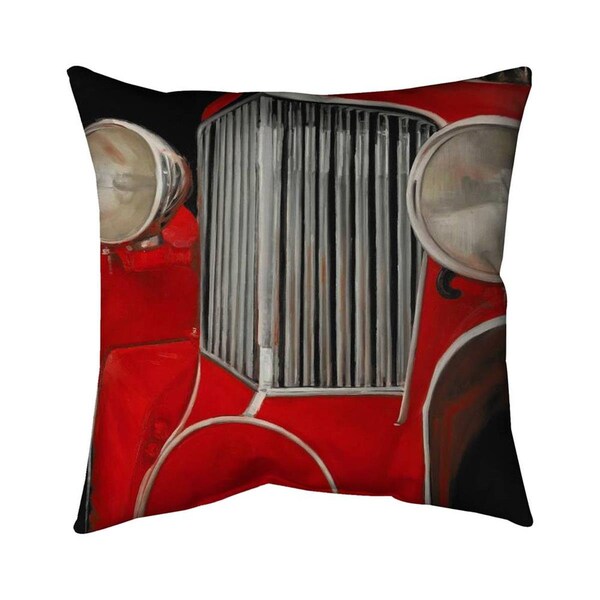Begin Home Decor 26 x 26 in. Car of the 50s Closeup-Double Sided Print Indoor Pillow - 5541-2626-TR65