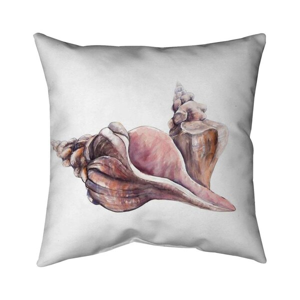 Begin Home Decor 20 x 20 in. Horse Conch Seashells-Double Sided Print Indoor Pillow - 5541-2020-CO128