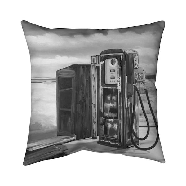 Begin Home Decor 20 x 20 in. Old Gas Pump-Double Sided Print Indoor Pillow - 5541-2020-SL12-1