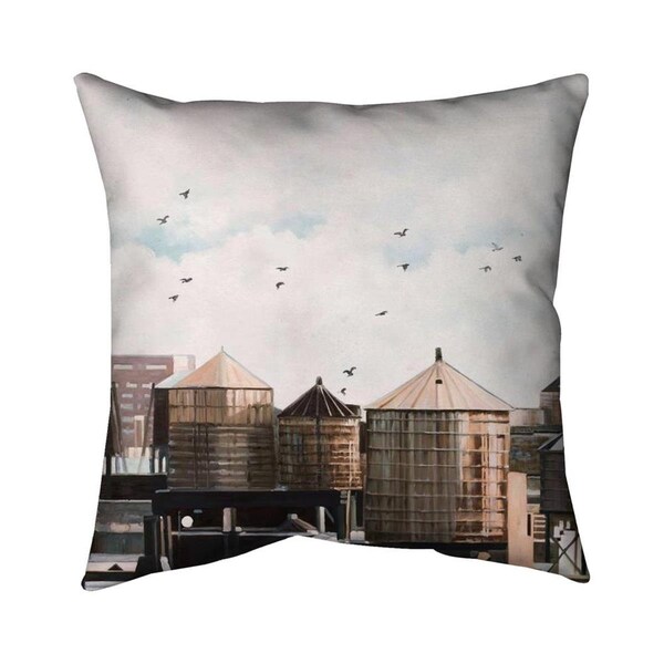 Fondo 26 x 26 in. Water Towers-Double Sided Print Indoor Pillow - FO2795334