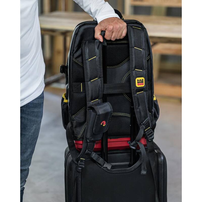 MagnoGrip RED Base Series 13.5 in. 41-Pocket Contractor's Backpack, 7 Loops, Hardshell-Pocket and Adjustable Shoulder Straps - 526-347