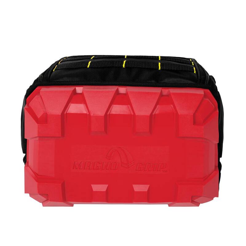 MagnoGrip RED Base Series 13.5 in. 41-Pocket Contractor's Backpack, 7 Loops, Hardshell-Pocket and Adjustable Shoulder Straps - 526-347