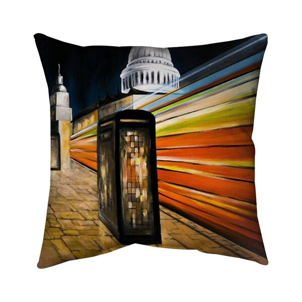 Fondo 20 x 20 in. Fast London Bus-Double Sided Print Indoor Pillow - FO2793833