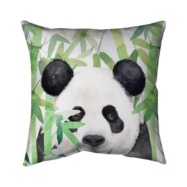 Fondo 20 x 20 in. Hidden Panda In Bamboo-Double Sided Print Indoor Pillow - FO2796021