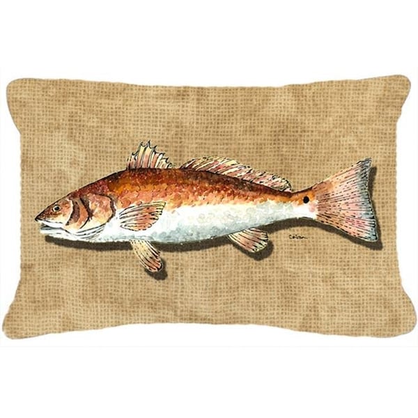 Carolines Treasures Carolines Treasures 8807PW1216 12 x 16 In. Red Fish Indoor & Outdoor Fabric Decorative Pillow - 8807PW1216